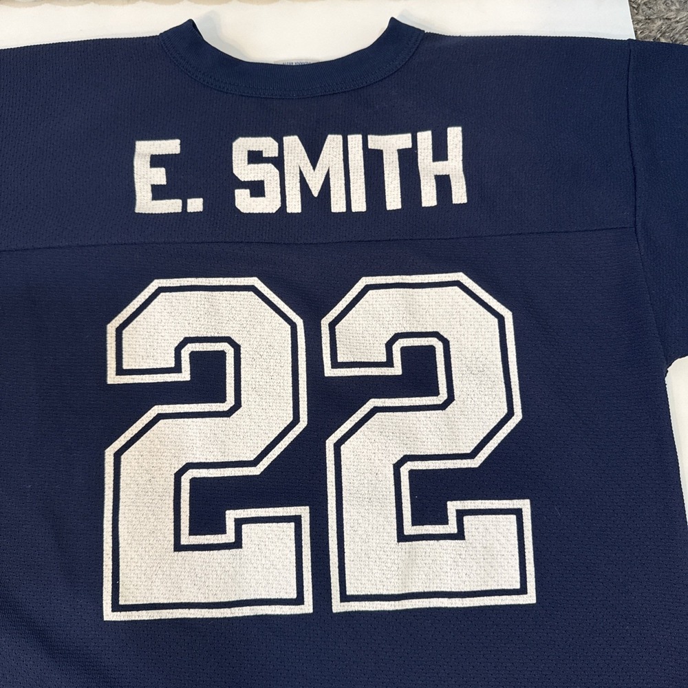 Vintage Dallas Cowboys Emmitt Smith #22 Jersey Logo Athletic Size Youth L Logo 7 - Picture 4 of 8